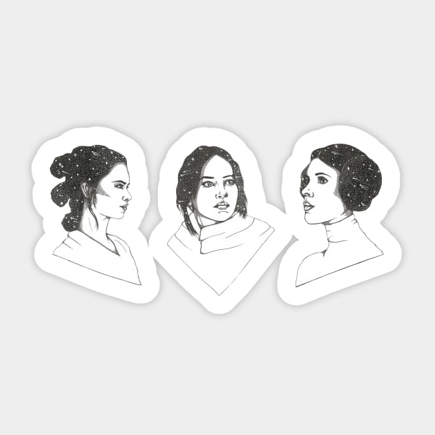 The Golden Trio Sticker by torirosenbaum